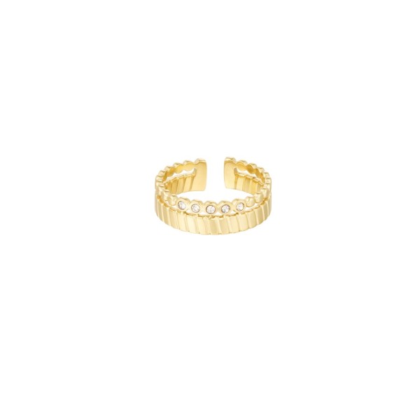 Γυναικείο Δακτυλίδι από Ατσάλι 18253064 Χρυσό