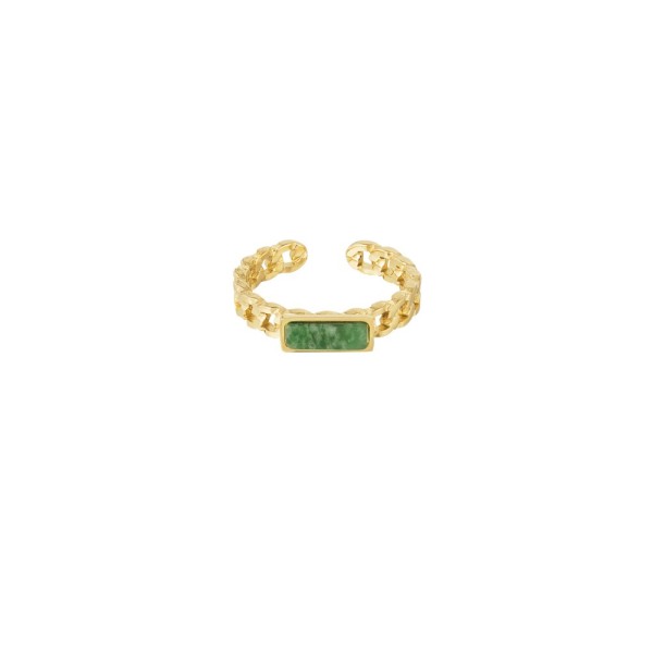 Γυναικείο Δακτυλίδι από Ατσάλι 18253109 Ανοιχτό Πράσινο