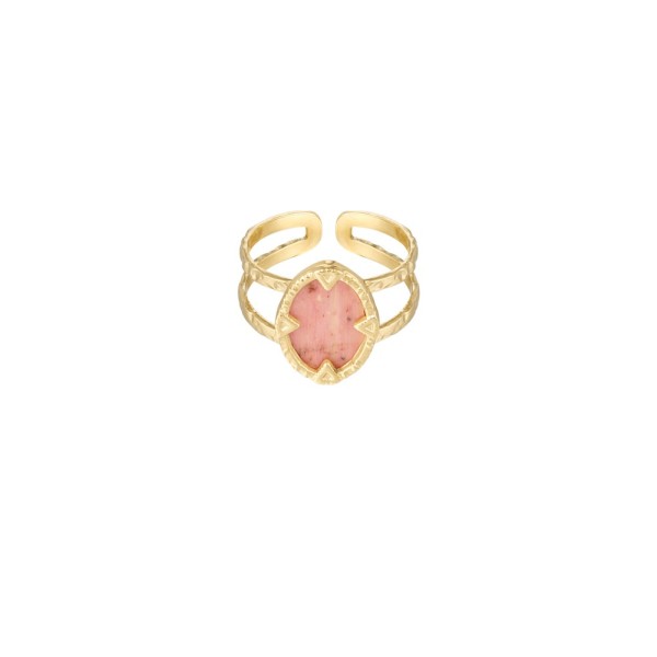 Γυναικείο Δακτυλίδι από Ατσάλι 18253112 Ροζ