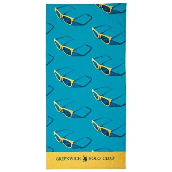 Greenwich Polo Junior Πετσέτα Θαλάσσης 140x70cm 3720 Μπλε-Κίτρινο