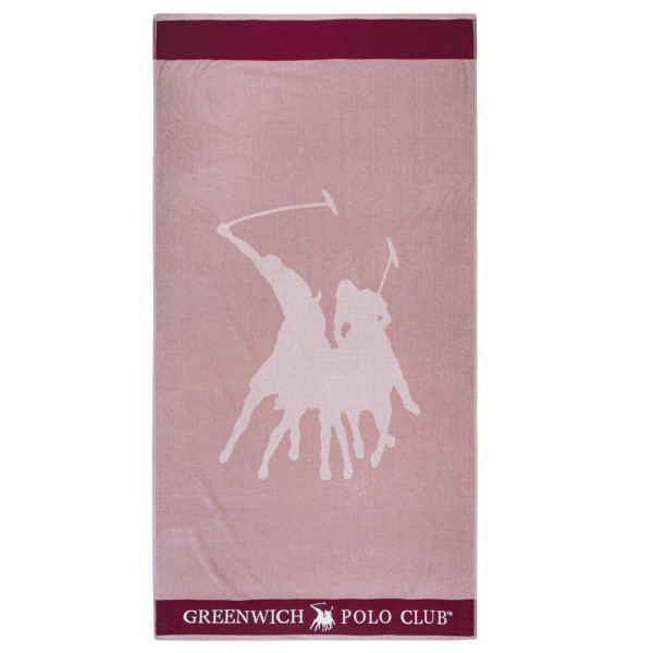 Greenwich Polo Πετσέτα Θαλάσσης 170x90cm 3590-92 Φυσικό Ροζ