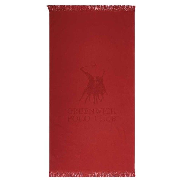 Greenwich Polo Πετσέτα Θαλάσσης 170x80cm 3636-37 Κόκκινο