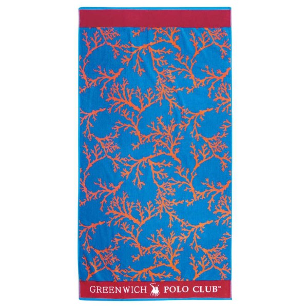 Greenwich Polo Πετσέτα Θαλάσσης 170x90cm 3651-52 Μπλε-Κόκκινο