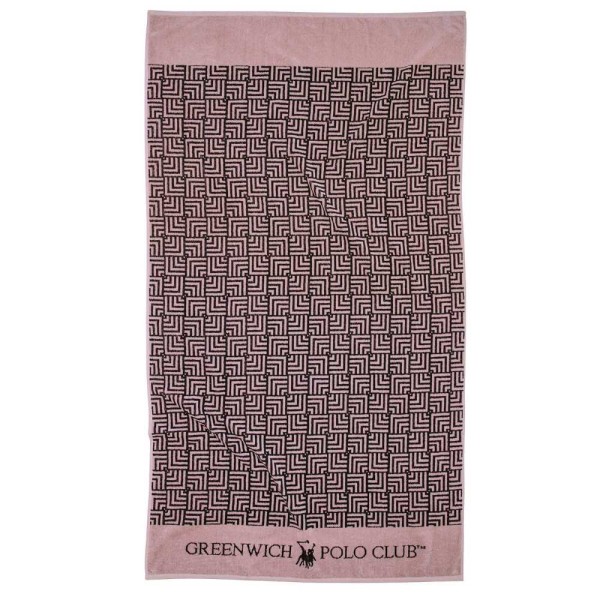 Greenwich Polo Πετσέτα Θαλάσσης 170x90cm 3730-31-32 Μαύρο-Φυσικό Ροζ