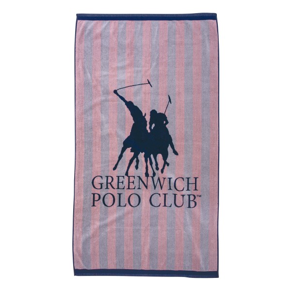 Greenwich Polo Πετσέτα Θαλάσσης 180x90cm 3775-76-77 Φυσικό Ροζ