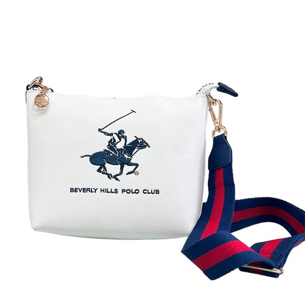 Beverly Hills Polo Γυναικεία Τσάντα Χιαστί BH-3623 White